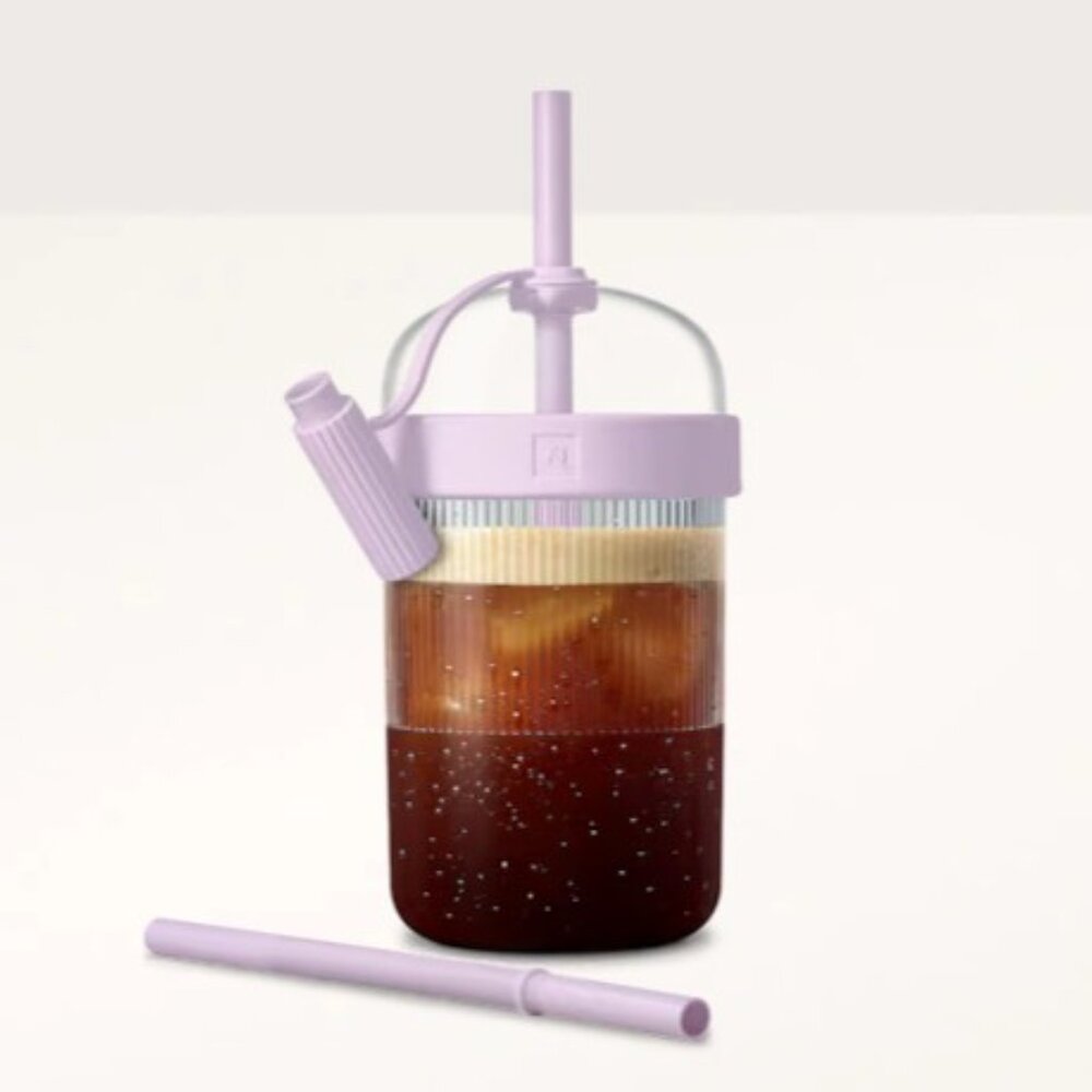 NWT Nespresso Limited Edition Iced Tumbler (Lavender with extra straw) - Picture 2 of 2